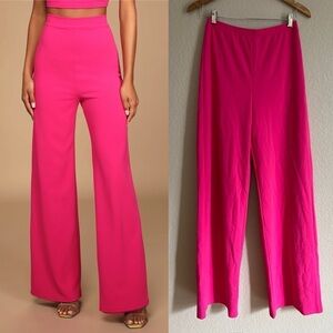 Pink Wide Leg Trouser High Waisted Pant NWOT